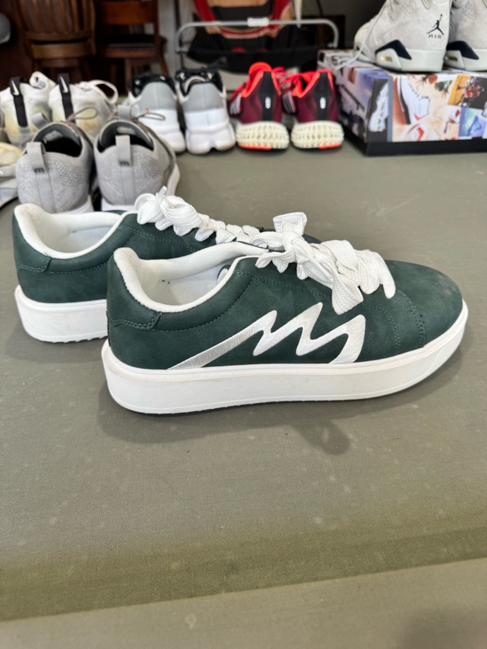 torrid Dark Green and White Platform Sneakers